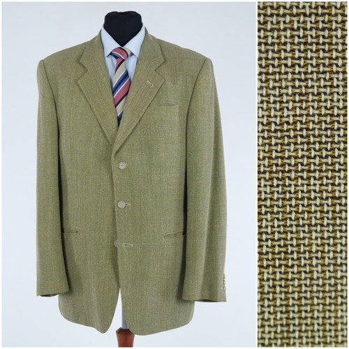 Mens Vintage Blazer 42L UK Size ABRAMS Light Brown Wool Sport Coat
