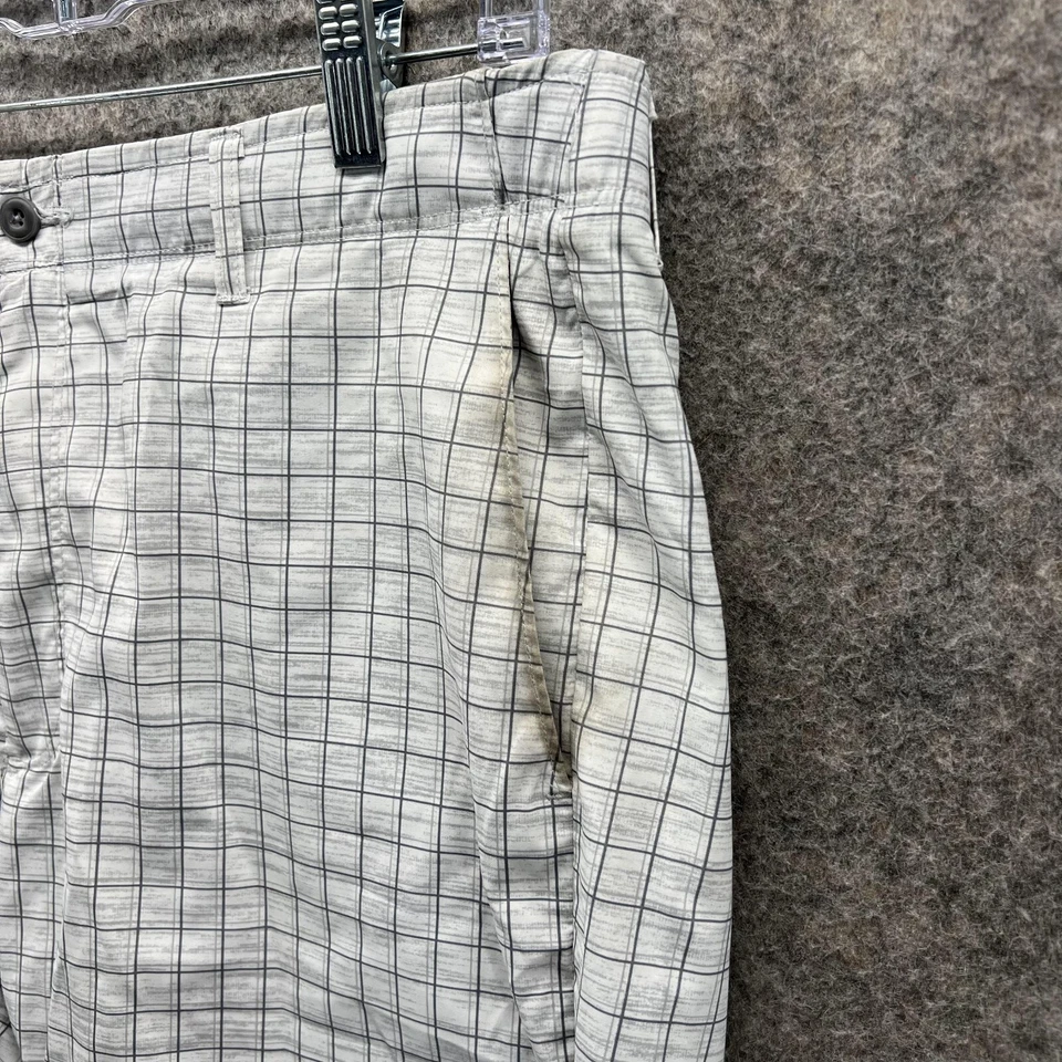 Pantalones Cortos Jack Nicklaus Hombres 34 Adultos Blancos Pantalones Chinos Exterior Glen Check Planos Foto 2 de 4