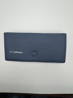 Vtg Lufthansa Airline Blue Toiletry Bag w/4711 Creme Seife Toothbrush Comb Towel