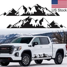 78 Black Snow Mountain Graphics Stickers Car Body Skirt Decal For Pickup Truck 78 Black Snow Mountain Graphics Stickers Car Body Skirt Decal For Pickup Truck