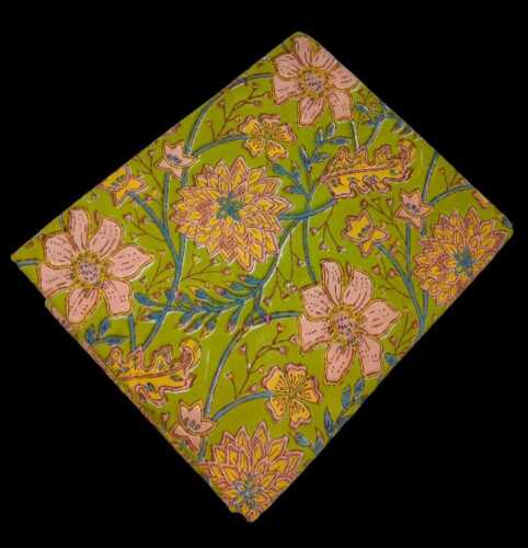 Tissu indien fait à la main en voile de coton imprimé multi floral fait à... - Photo 1/7