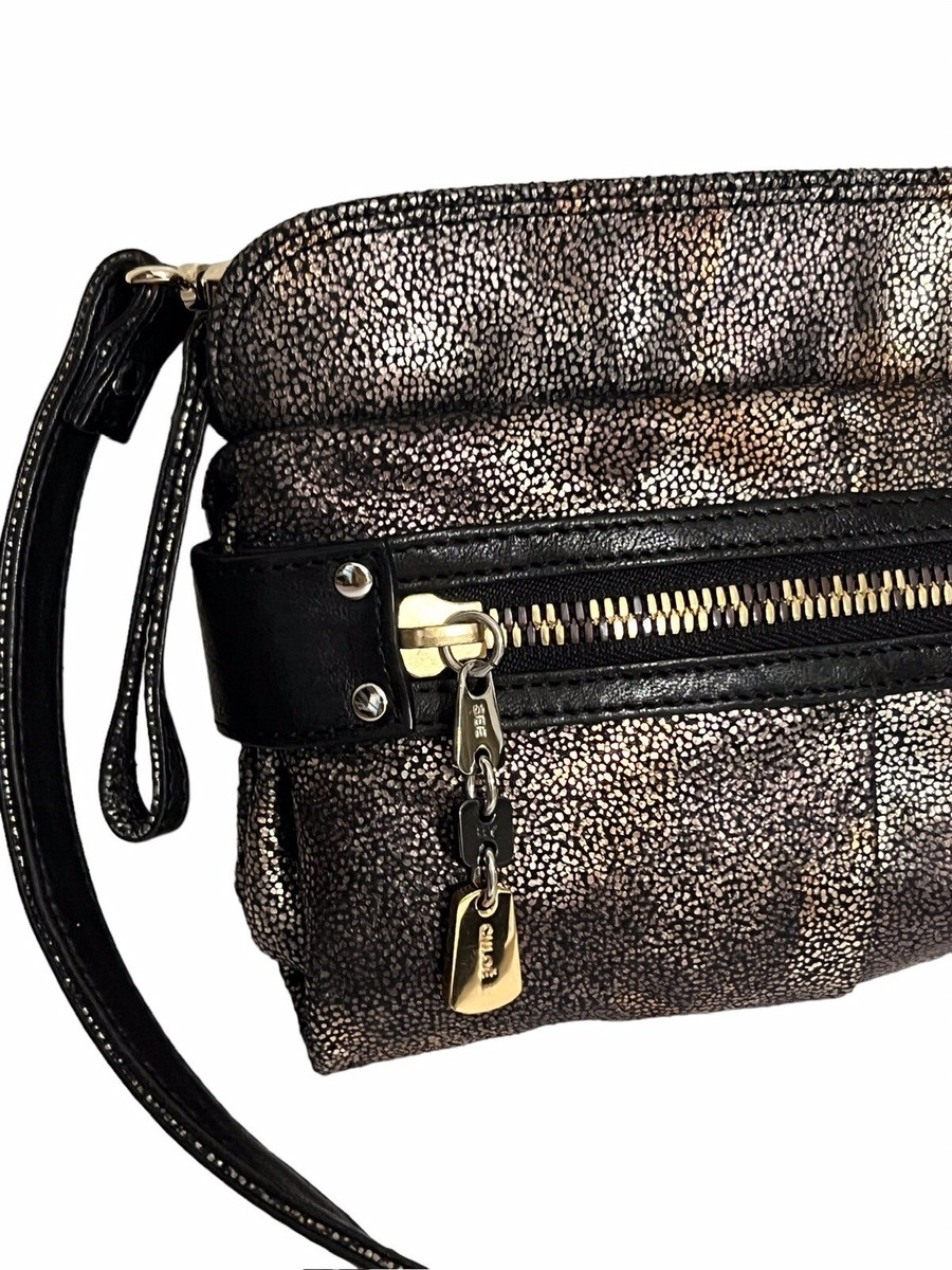 See By Chloe Small Black Iridescent Shoulder Bag Metallic See By Chloe Small Black Iridescent Shoulder Bag Metallic