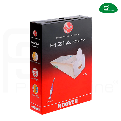 CONFEZIONE DA 5 SACCHETTI H21A ACENTA COD 9173873 PER SCOPA ELETTRICA  HOOVER | eBay