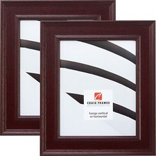 Craig Frames Revival, 2.0 Inch Wide Mahogany Red Picture Frame 2-Pack