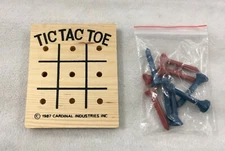1987 CARDINAL INDUSTRIES TIC TAC TOE PEG BOARD GAME - WOOD - NEW