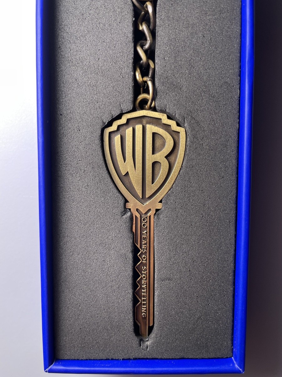 Warner Bros Studio Tour Hollywood 100 Years WB Shield Key Keychain