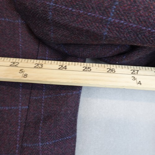 HUGO BOSS Blazer Windowpane Virgin Wool Jacket Mens 48L Einstein Made In USA - Picture 9 of 13