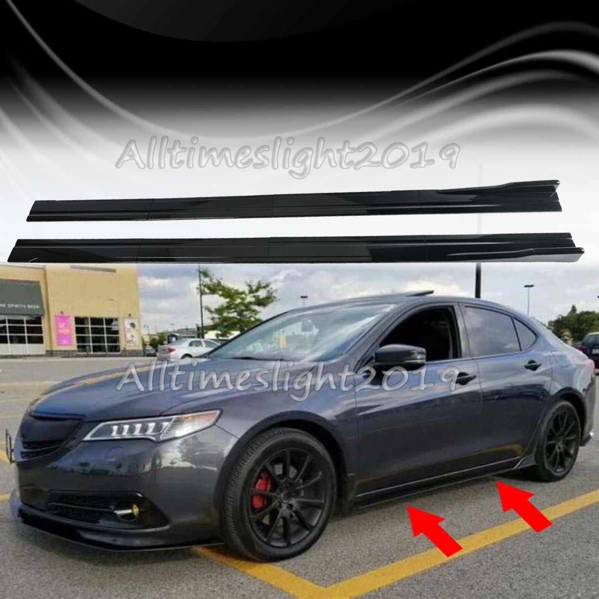 For Acura TLX 2015-2023 Gloss Black Side Skirts Splitter Rocker