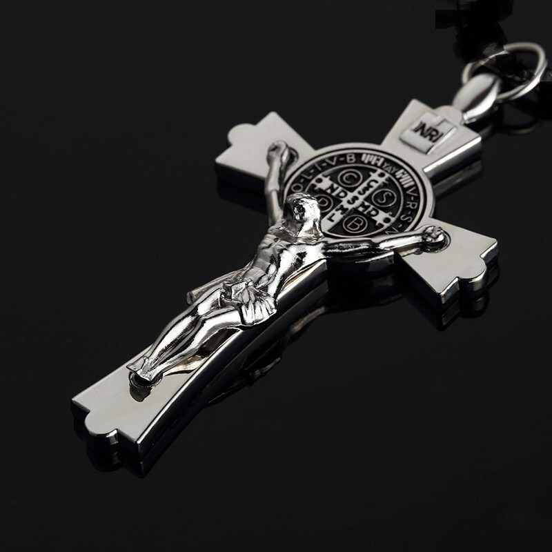 3D Cross Crucifix Jesus pendant 925 Sterling Silver P/L 18