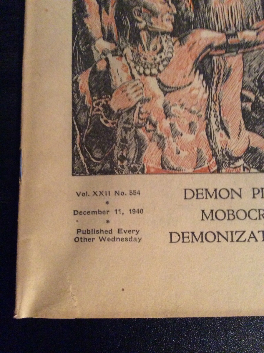 used THE FREE SPIRITS Watchtowerコヨーテ Watchtower Jehovah Original Consolation December 11 1940 Vol. XXII