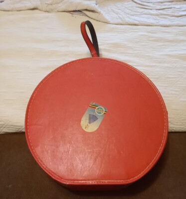 Vintage Hat Box Luggage Suitcase Travel Case Train Case Overnight Case 