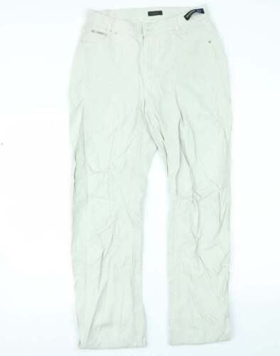 Rosner Damskie spodnie bawełniane z kości słoniowej rozmiar 12 L30 w regularnym zamku błyskawicznym - Zdjęcie 1 z 12