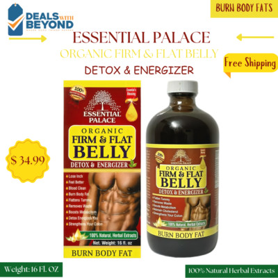 Organic Firm & Flat Belly Detox & Energizer, Burn Body Fat & Remove Waste 16 OZ