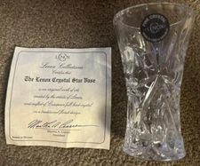 LENOX Crystal Star 4" Bud Vase Fine Crystal Star & Pinwheel Design
