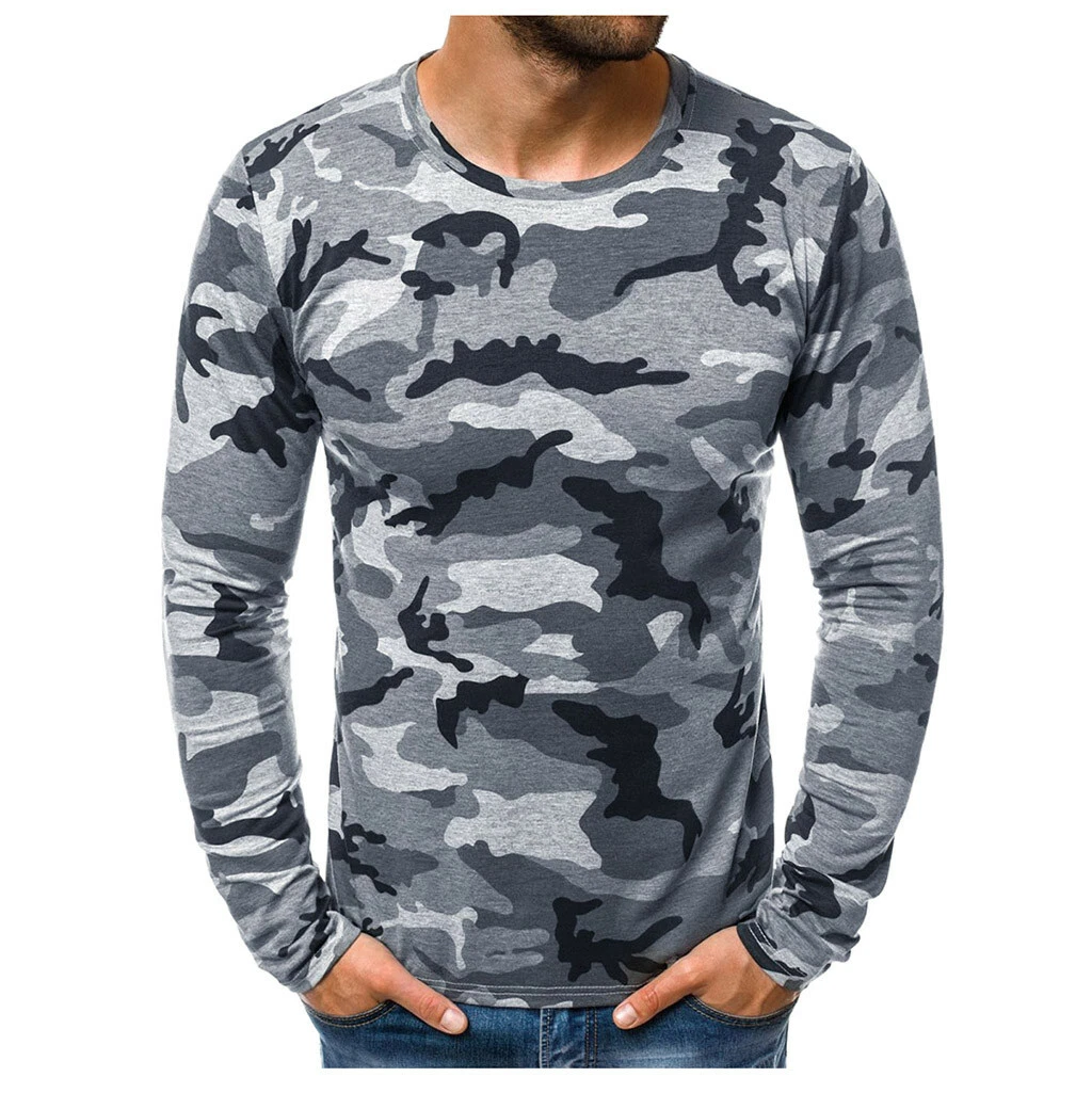 Camiseta camuflaje manga larga sale