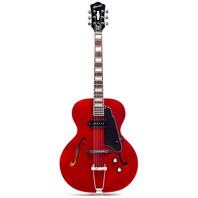 Grote Jazz Electric Guitar Semi-Hollow Body Chrome Hardware P90 pickup Red