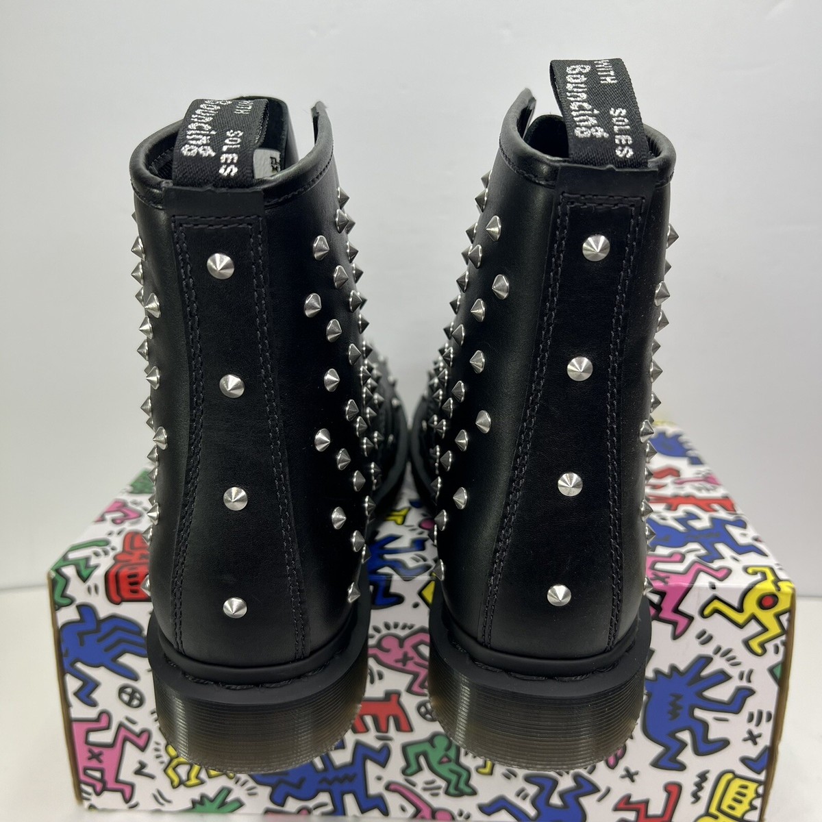 Dr. Martens 1460 Boots Wanama Studded Doc Black NEW Dr Mens Size 4 Womens Size 5 Dr. Martens 1460 Stud Wanama Leather Lace-Up | Mercari main image 4