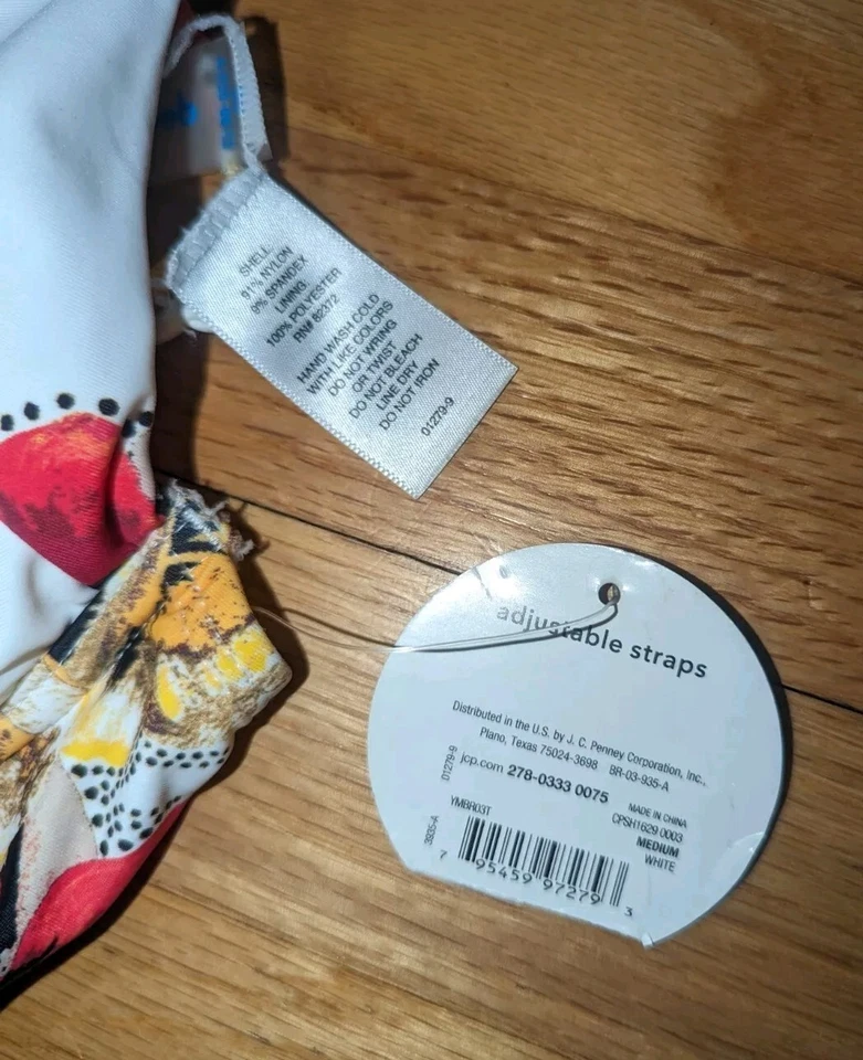 Sujetador de natación con aros para top de bikini floral Decree acolchado extraíble Foto 2 de 4