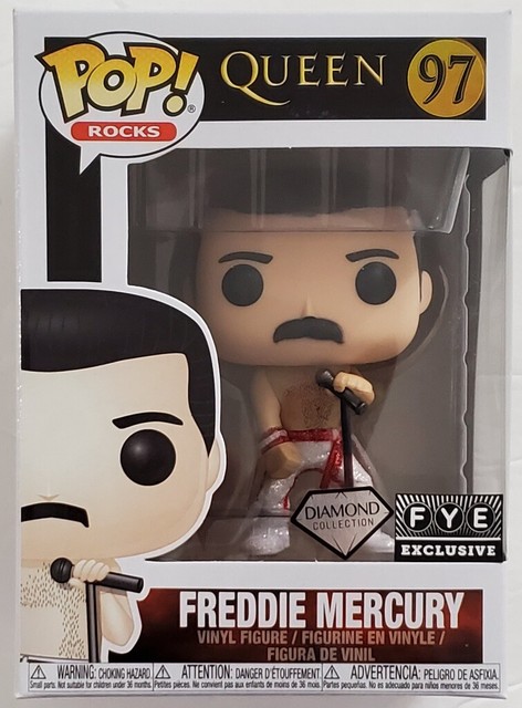 Funko POP EXCLUSIVE Diamond Wembley 1986 Freddie Mercury #96 Queen Vinyl Figure | eBay