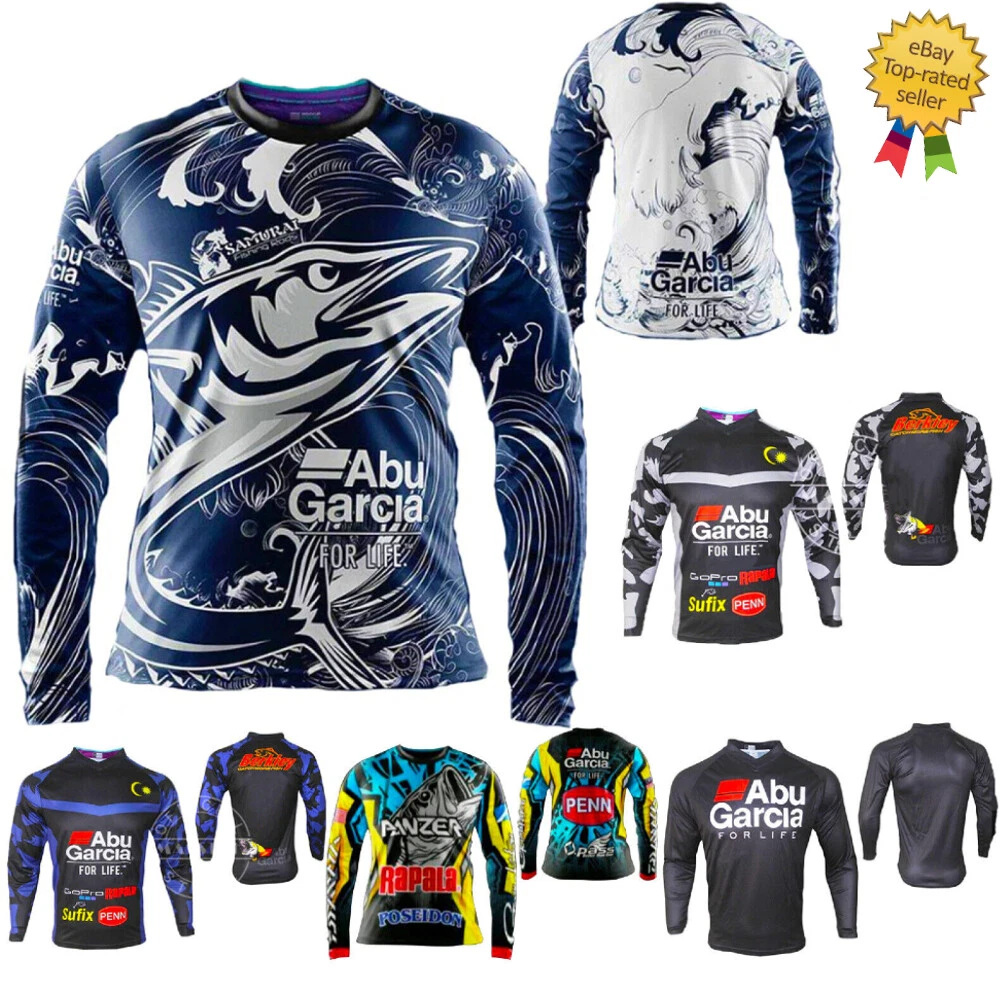 Pro Fishing Jersey Mens Long Sleeves Outdoor Breathable Polyester Cycling  Shirt