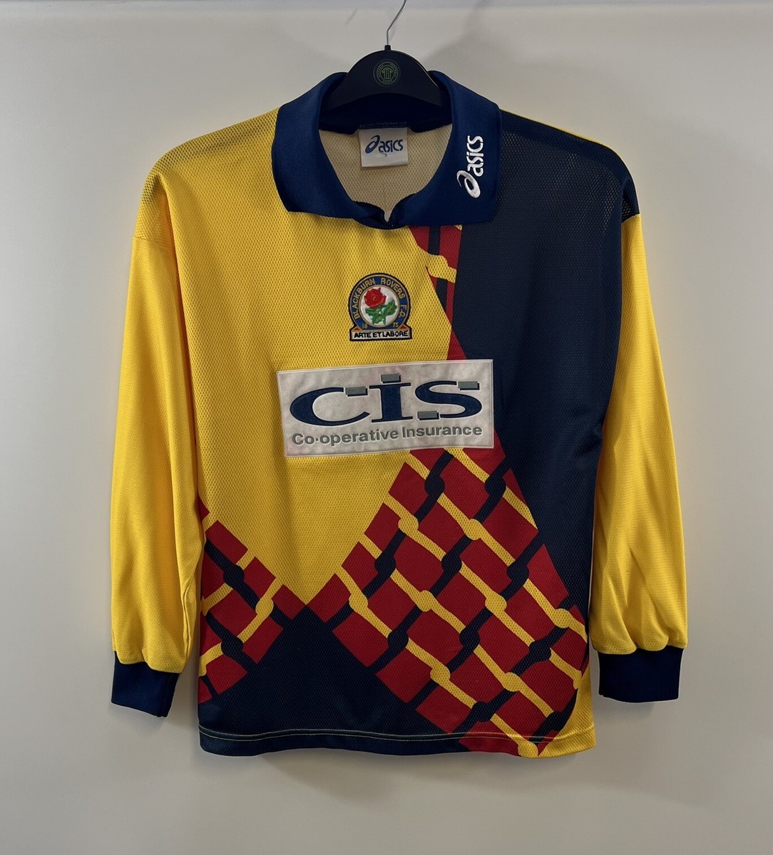 Blackburn Rovers GK Football Shirt 1997/98 Adults Small Asics A586