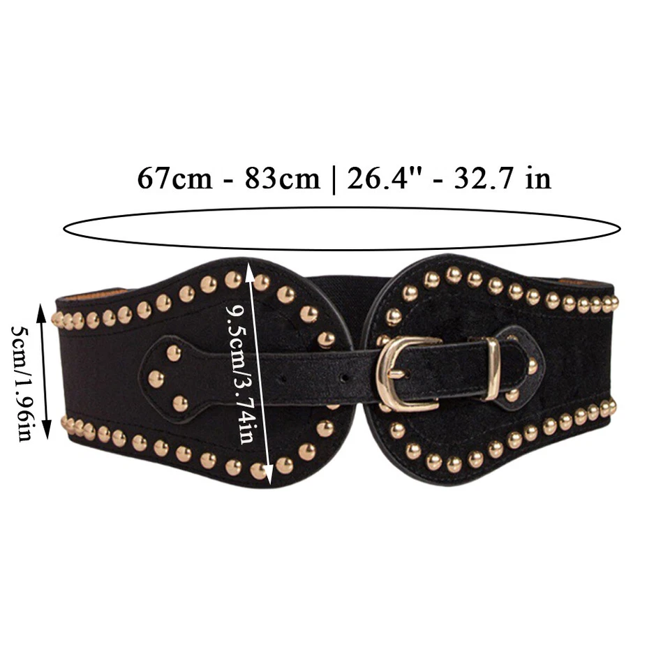Damengürtel Metallschnallengürtel Elastisch Dehnbar Für Kleid Party *? - Bild 3 von 4
