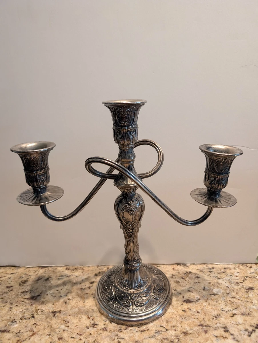 Wm. Rogers & Son Antique US Silver-Plated Candlesticks