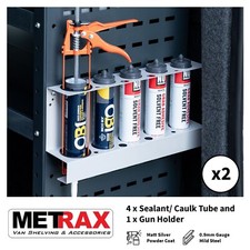 2x 1 Gun + 4 Tube Mastic holder - Garage Van Racking -* Plumber Gift / Present *
