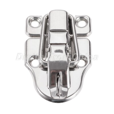 Silver Suitcase Lock Buckles Jewelry Box Catch Clasp Cabinet Toggle Hasp Latch
