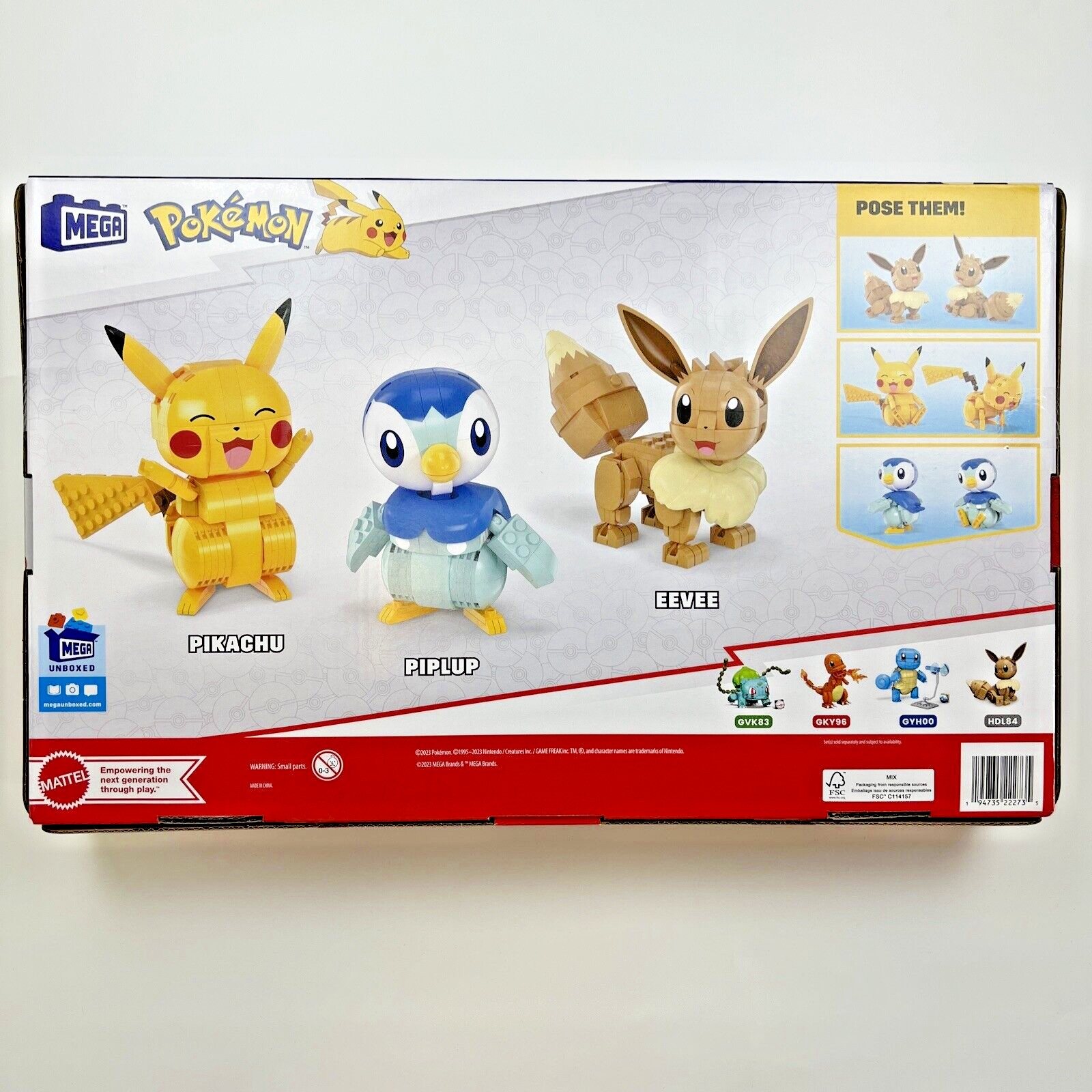 MEGA Pokémon Building Toy Kit Build & Show With 3 Action Figures 583 Pieces NEW