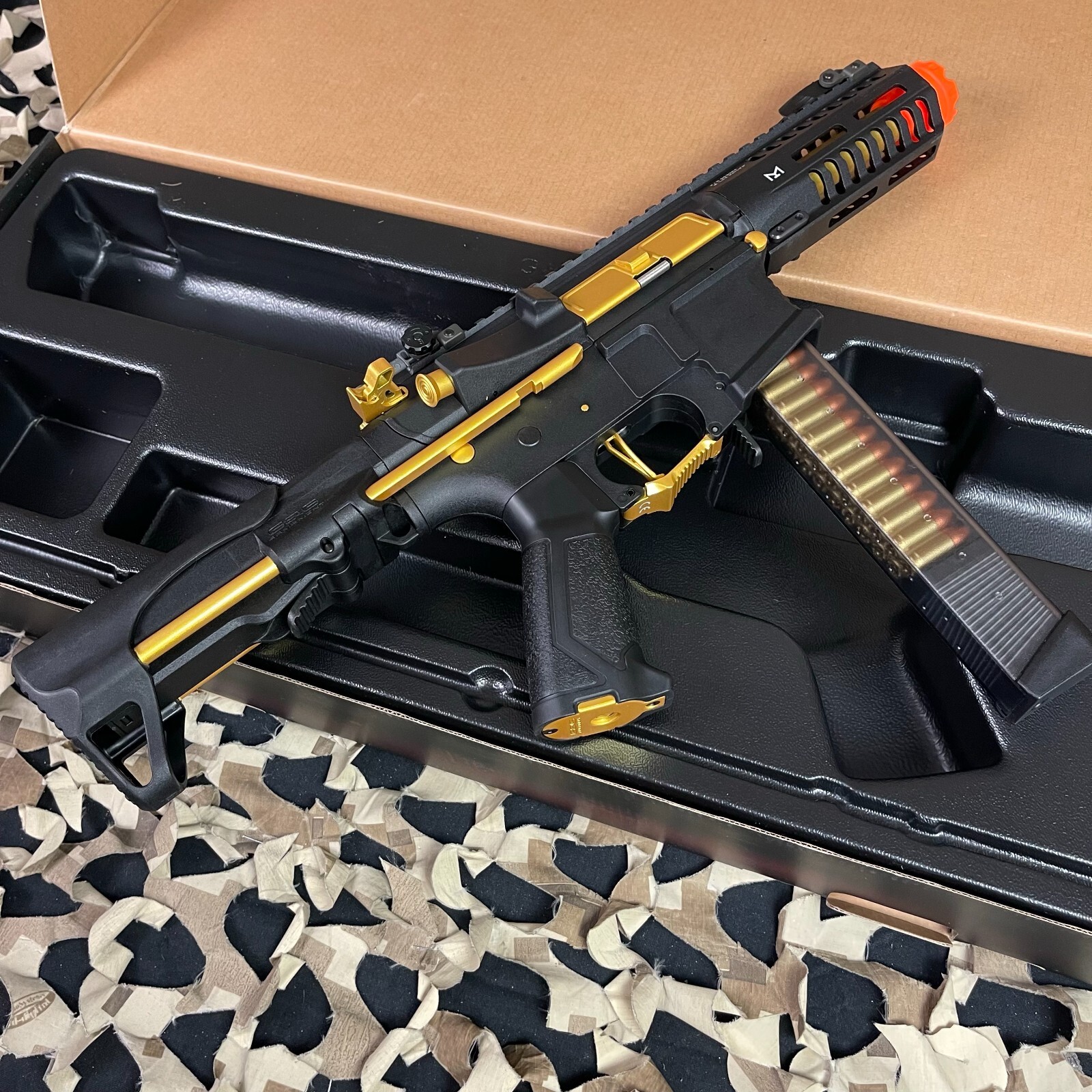 NEW G&G Armament ARP 9 AEG Airsoft Gun - Stealth Gold (EGC-ARP-STL-YNB ...