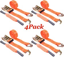 4x Spanngurte Autotransport Zurrgurt Radsicherung PKW KFZ Trailer Anhänger 3 Ton