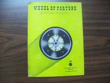 Wheel of Fortune - Sheet Music - (1952)- By Bennie Benjamin & George Weiss (489)