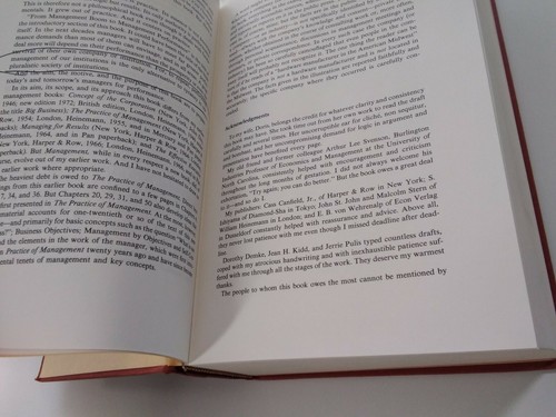 Peter Drucker MANAGEMENT Book Classic Textbook 1974 1st Ed 1st Print Rare HC DJ - Foto 9 di 12