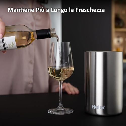 HAWTB01 Secchiello Termico Da Tavolo per Vino, Design a Doppia Parete, Accessori - Foto 5 di 12