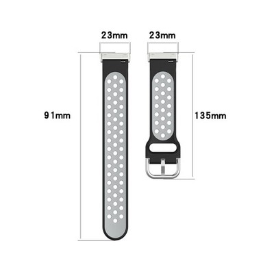 23mm Silikon Armband Uhrenarmband für Fitbit Versa 3/SenseSmart Watch