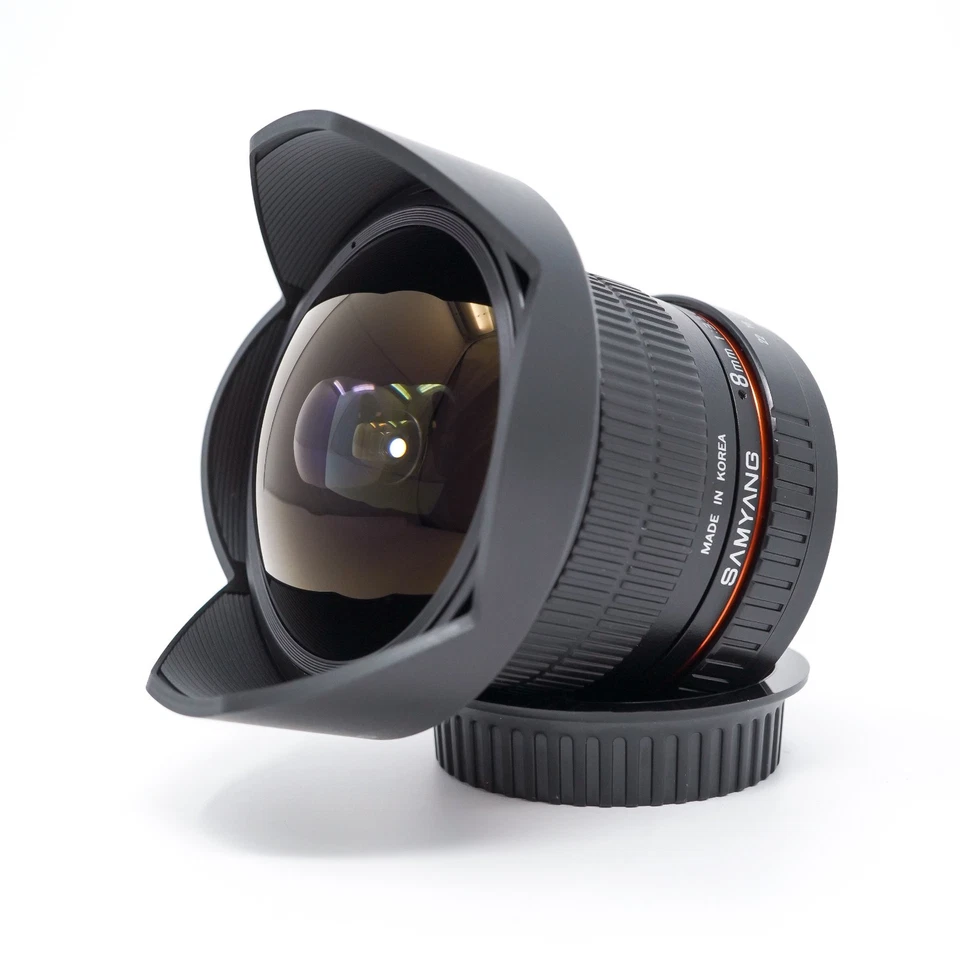 Samyang 8mm f/3.5 UMC CS II Fisheye Lens for Canon EF Mount - Excellent Cond. - Image 2 of 4