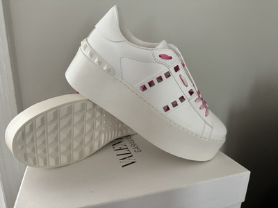 Size 11 - Valentino Rockstud Platform Untitled - White W