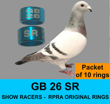 RPRA 2026 Show Racer Pigeon Original Rings Pack of 10 Genuine + Transfer Form