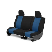For Toyota Sienna 98-03 CalTrend Tweed 2nd Row Black & Blue Custom Seat Covers
