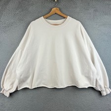 Lululemon Perfectly Oversized Crewneck Sweatshirt Cream White Baggy Pullover 10