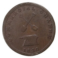 1820 Canada Upper Commercial Change Halfpenny Token Breton-727