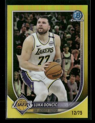 2025-26 Bowman #BCV-123 Luka Dončić Chrome Yellow Refractor #/75