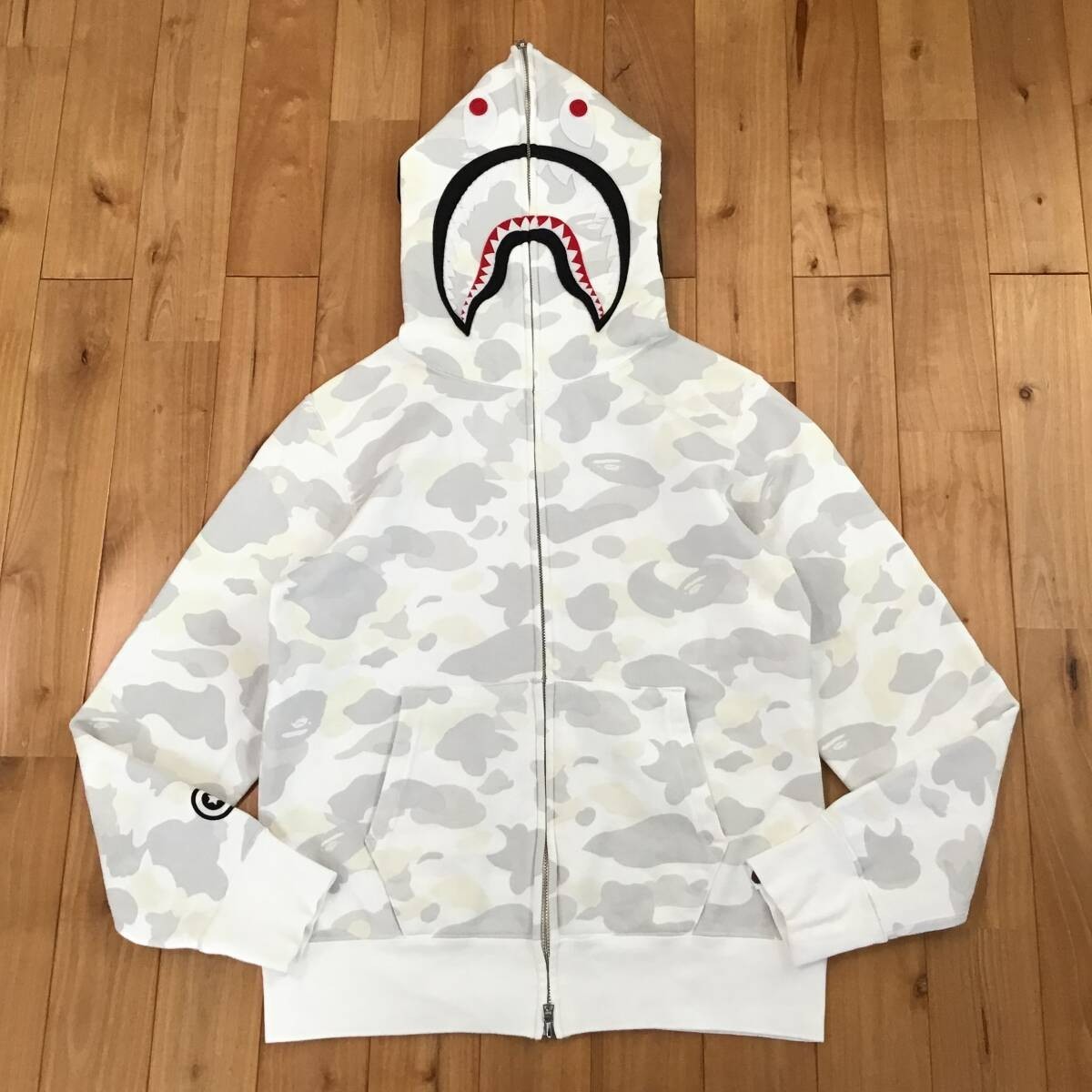 Glow in the dark BAPE City camo shark full zip hoodie A Bathing