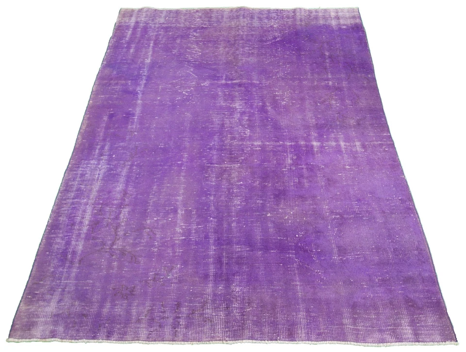 Alfombra tradicional de lana oriental de 6'0" x 8'4" vintage anudada a mano Foto 2 de 4