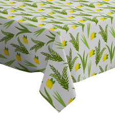 Rectangle Decorative Tablecloth Size: 52 X 70 Inch , Washable and Reusable Tabl