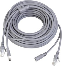 15M/50ft Ethernet Cable Cat5e Network LAN/Power IP Camera cable 50ft