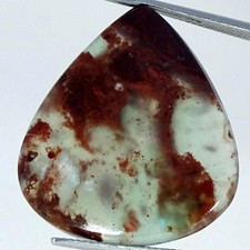 26.80Cts RARE Natural Aqua Chalcedony Pear Cabochon Gemstone 25X28X4MM