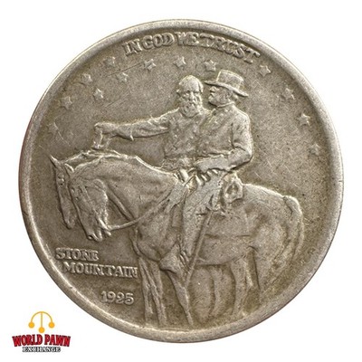 1925 Stone Mountain Commemorative Half Dollar 50c US Silver Coin Eagle