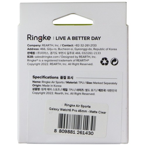 Ringke Air SPORTS Étui pour Samsung Galaxy Watch5 Pro (45mm) - Mat Transparent - Photo 1 sur 2